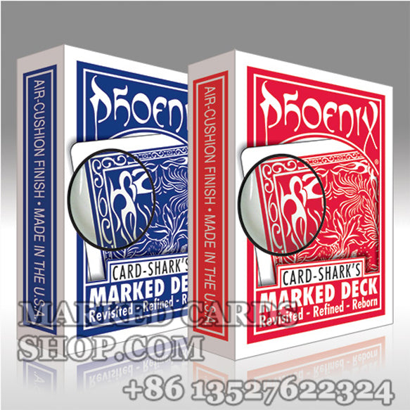 Игральные карты Phoenix с синей маркировкой и традиционной маркировкой