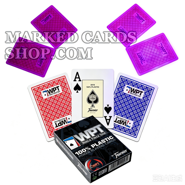 <tc>крапленые колод карт</tc> пластиковых карточек World Poker Tour для светящихся контактных линз