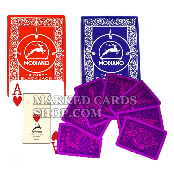 Modiano 54 Carte Blackjack Читерские крапленые карты с ИК-чернилами