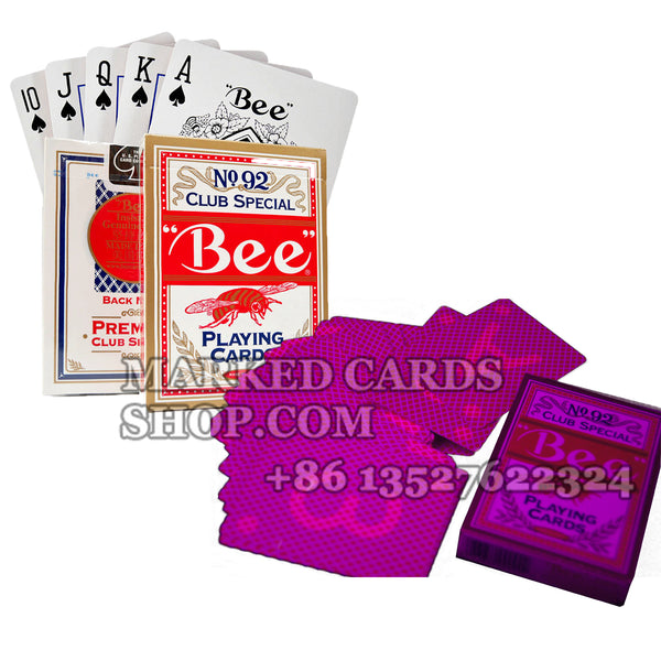 Продажа Bee <tc>крапленые колод карт</tc> с контактными линзами для считывания маркированных карт